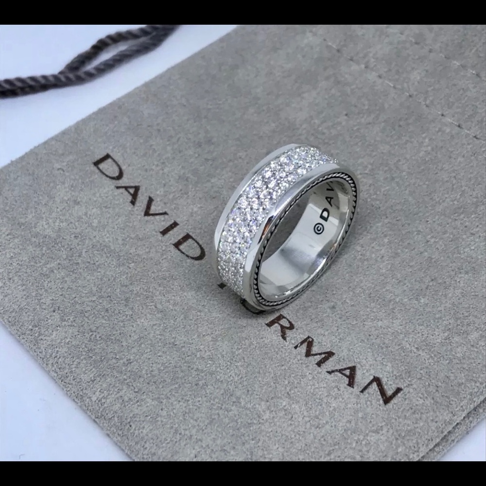 Nwt- David Yurman 3 Rows Of Pave Set Diamonds 1.92 - image 4